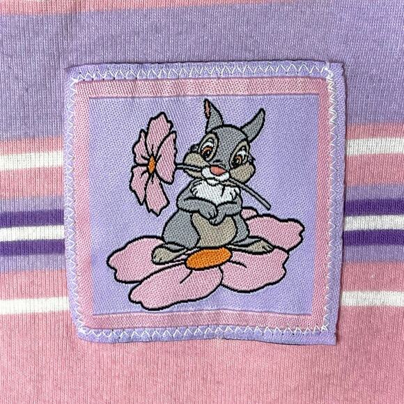 Disney Store Zip Up One Piece Sleeper Footed Striped Thumper Size 2 Year Old - Picture 6 of 7